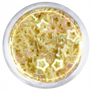 ΑΣΤΕΡΙ GLITTER ΜΕ ΤΡΥΠΑ ΜΠΕΖ 5mm 3gr ΑΣΤΕΡΙ GLITTER ΜΕ ΤΡΥΠΑ ΜΠΕΖ 5mm 3gr