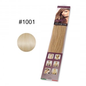 ΤΡΕΣΑ SEISETA WEFT HAIR EXTENSION 3 ΚΟΜΜΑΤΙΑ ΜΕ ΚΛΙΠΣ #1001 ΦΥΣΙΚΗ 30gr