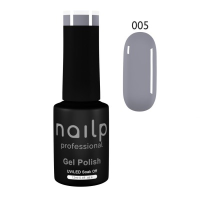 NAILP GEL POLISH SOAK OFF UV/LED CLASSIC GREY #005 12ml NAILP GEL POLISH SOAK OFF UV/LED CLASSIC GREY #005 12ml