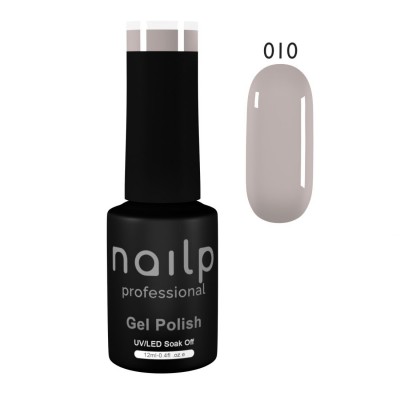 NAILP GEL POLISH SOAK OFF UV/LED CLASSIC GREY #010 12ml NAILP GEL POLISH SOAK OFF UV/LED CLASSIC GREY #010 12ml