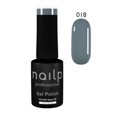 NAILP GEL POLISH SOAK OFF UV/LED CLASSIC GREY #018 12ml NAILP GEL POLISH SOAK OFF UV/LED CLASSIC GREY #018 12ml