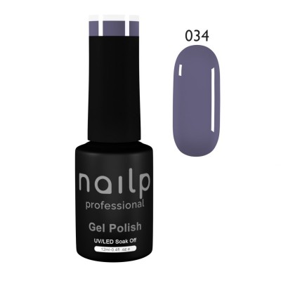 NAILP GEL POLISH SOAK OFF UV/LED CLASSIC GREY #034 12ml NAILP GEL POLISH SOAK OFF UV/LED CLASSIC GREY #034 12ml