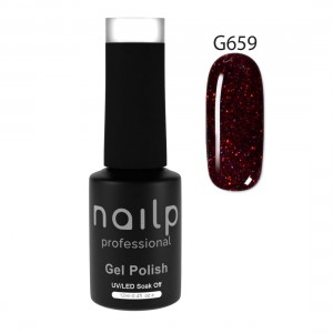 NAILP GEL POLISH SOAK OFF UV/LED #G659 12ml GLITTER LINE NAILP GEL POLISH SOAK OFF UV/LED #G659 12ml GLITTER LINE