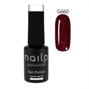 NAILP GEL POLISH SOAK OFF UV/LED #G660 12ml GLITTER LINE NAILP GEL POLISH SOAK OFF UV/LED #G660 12ml GLITTER LINE