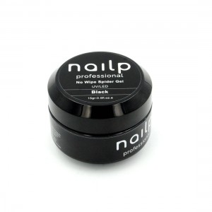 NAILP NO WIPE SPIDER GEL UV/LED #006 BLACK 15gr