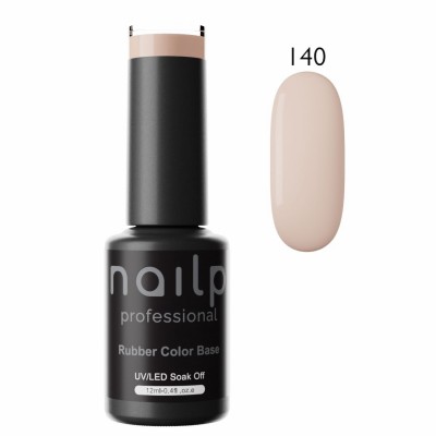 NAILP RUBBER COLOR BASE GEL SOAK OFF UV/LED #140 12ml