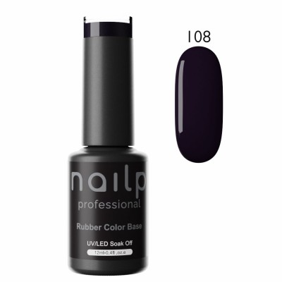 NAILP RUBBER COLOR BASE GEL SOAK OFF UV/LED 108 12ml