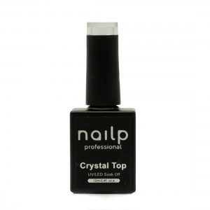 NAILP NO WIPE CRYSTAL TOP GEL SOAK OFF UV/LED CLEAR 12ml