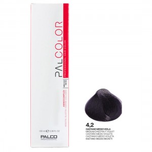 ΒΑΦΗ PALCOLOR 4.2 ΚΑΣΤΑΝΟ ΜΕΣΑΙΟ ΒΙΟΛΕΤΙ 100ml