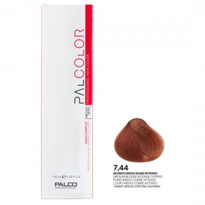 ΒΑΦΗ PALCOLOR 7.44 ΞΑΝΘΟ ΜΕΣΑΙΟ ΕΝΤΟΝΟ ΧΑΛΚΙΝΟ 100ml